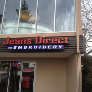  - Electric Sign - Channel Letters - Jeans Direct Embroidery - Bellevue, WA