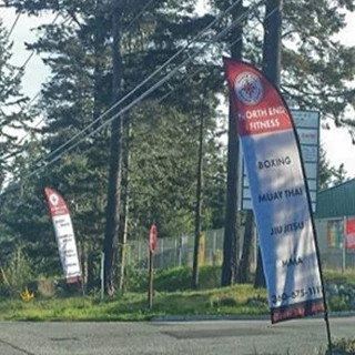  - Custom Banners - Feather Banners - North End Fitness - Oak Harbor, WA