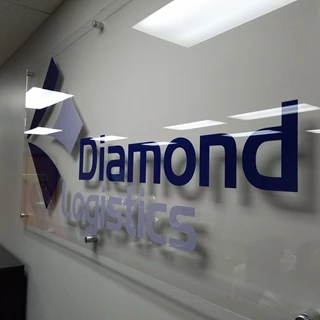 Interior Acrylic Display for Diamond Logistics in Elgin, IL