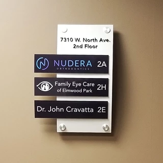 Interior Acrylic Display for Nudera Orthodontics in South Elgin, IL